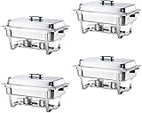 ALPHA LIVING 70014-BLK Chafing Dish Set, 8 QT, 4