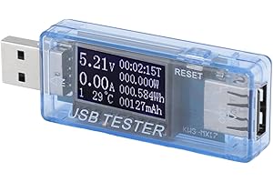 RASTKY Multifunction Charger Tester Voltmeter Ammeter USB for Measuring Voltage and Current of Digital Products, Suitable for