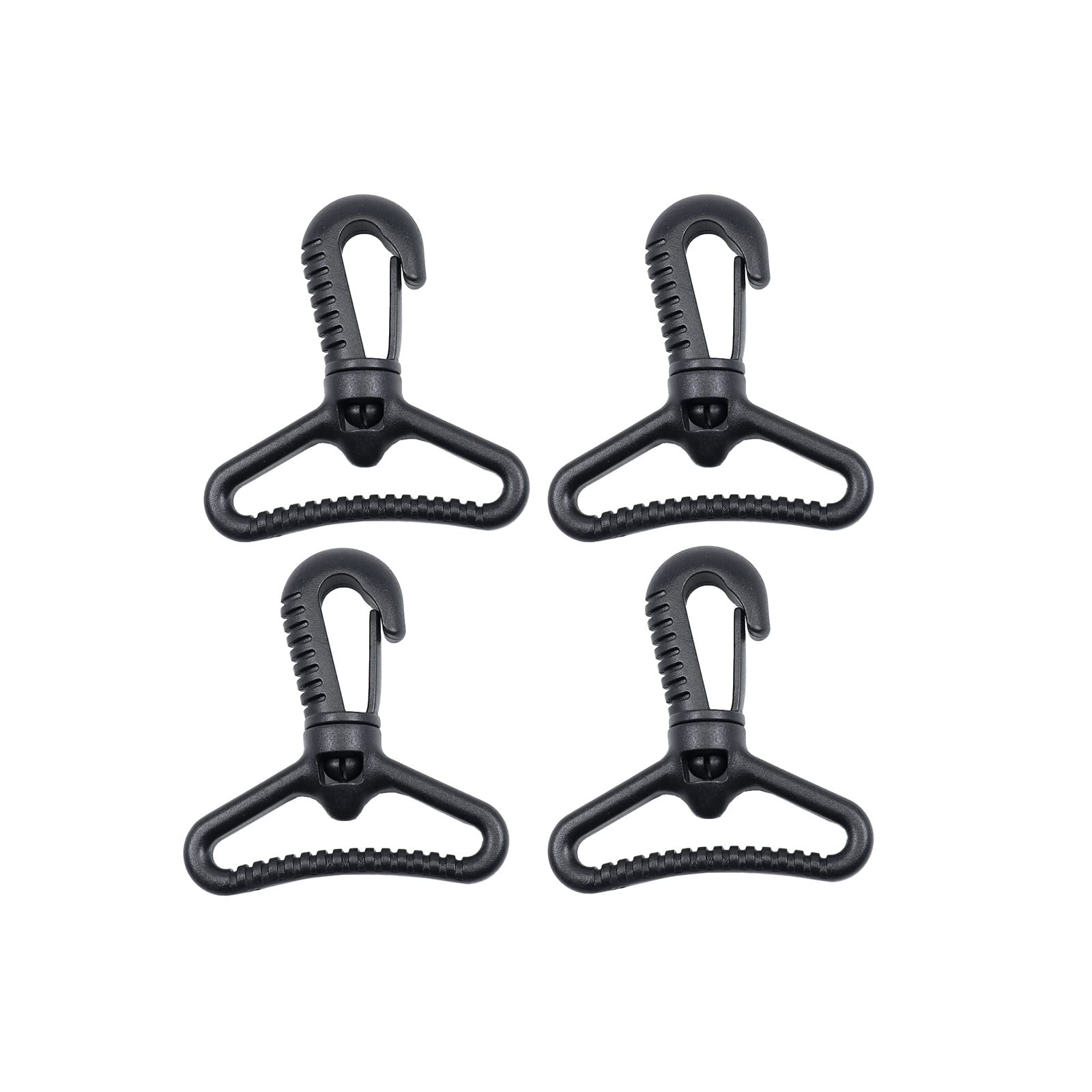 Baikeen Plastic Snap Hooks,Plastic Swivel Snaphook Push Gate Clip Rotary Snaphook Rotate Claw Snap Clip Buckle Clasp Hooks for Strap (50mm(2") - 4 pieces)