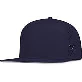 Chaseshine 4 Inclusive Sizes Flat Bill Performance Trucker Hat Men Women, 7 Panel Snapback Running