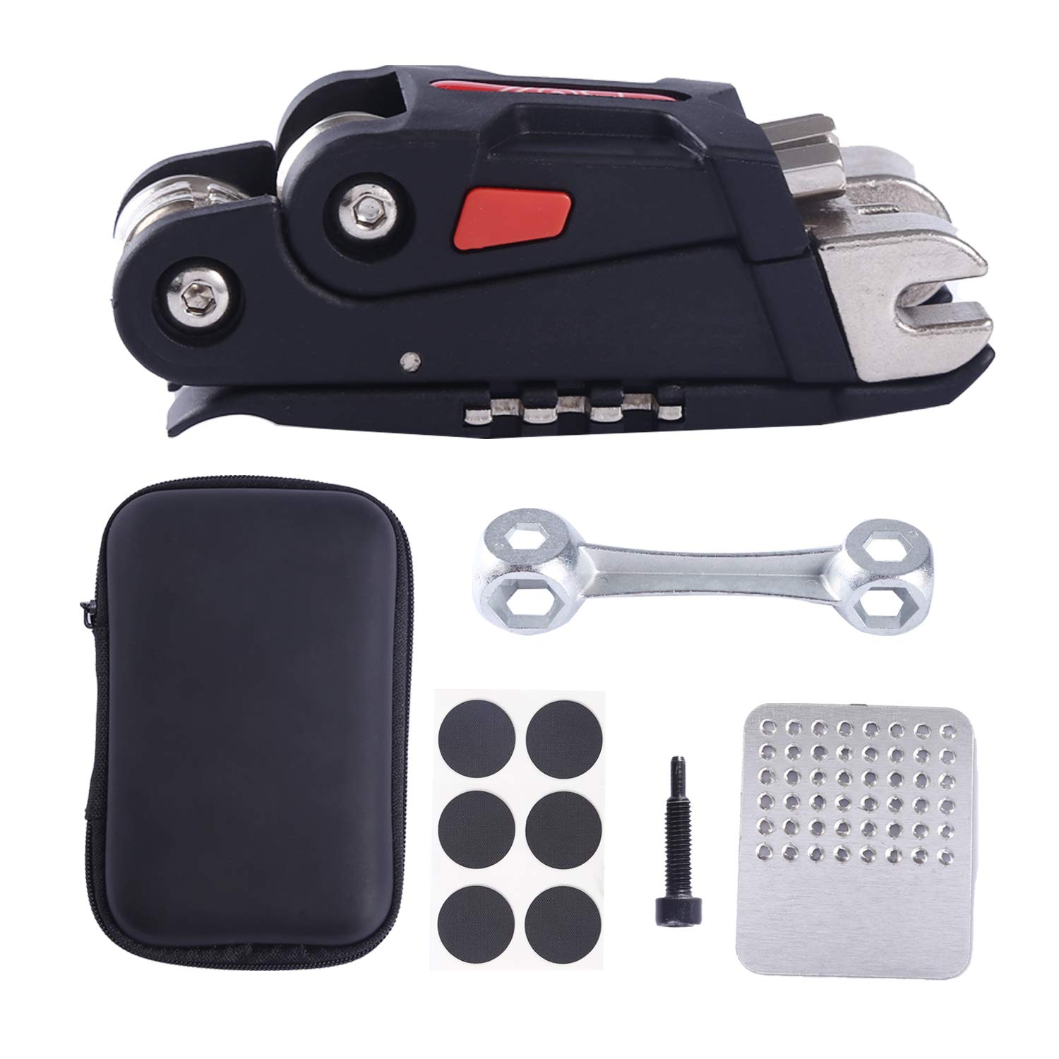 COZYROOMY Bike Repair Kits - Bicycle tool kit with 10 in 1 Multi-Function Bike Tool, multi-purpose bone wrench And related spare tools, 1 Portable tool bag, 6 Month Warranty