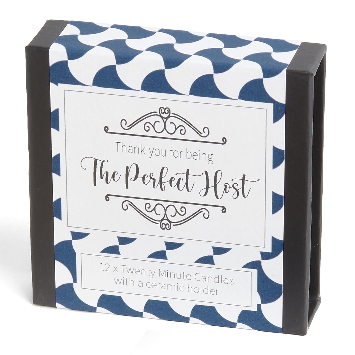 Thank You for Being The Perfect Host Candles (wrap). 12 x Twenty Minute Candles with a Ceramic Holder for Relaxation, Meditation, Mindfulness and Well-Being