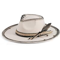 H.Busque Cowboy Hat Big Wide Brim Fedora Hat Felt Panama Hat  display picture 3