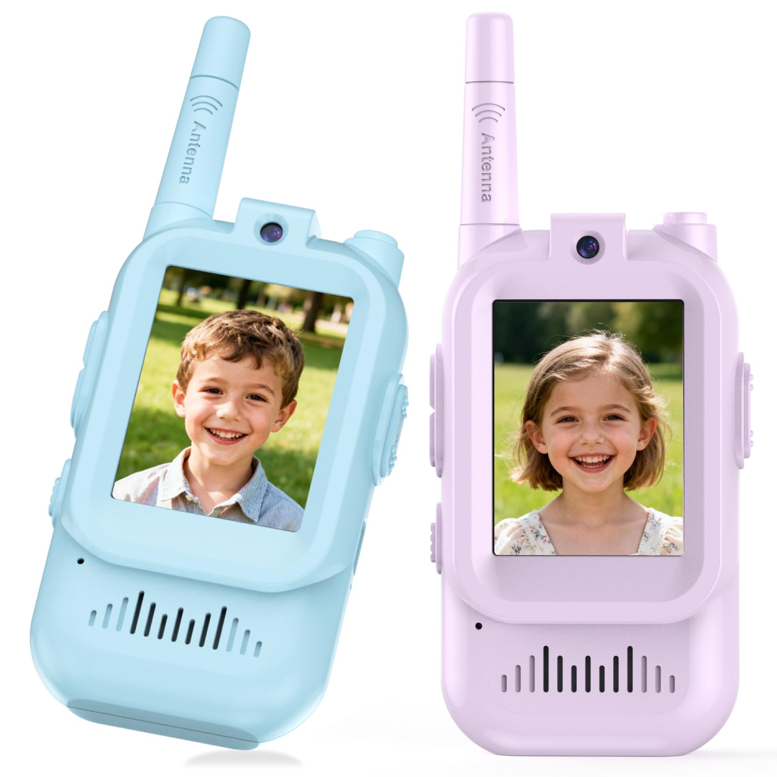 Parent-Child Rechargeable Walkie Talkies Set, 11-Channel Video Toy with Voice Changer for Kids Ages 3-12, Long Range Outdoor Family Game Image