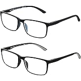 Foster Grant mens Tatum 2-pack Reading Glasses Rectangular Reading Glasses