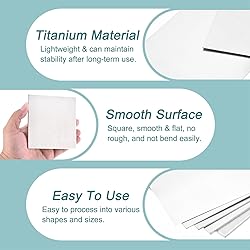 uxcell 2Pcs GR2 Titanium Plate Sheet, 100x100x1.5mm
