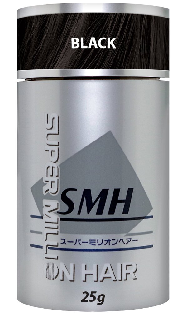 Super Million Hair - 1 x 25g Hair Building Fibres - No.1 Black