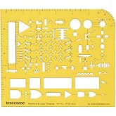Traceease Electrical Drafting Electrical &amp; Logic Template Drawing Stencil,Designing Template Measuring Ruler