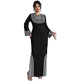 PORRCEY Women Sexy Elegant Rhinestone Mesh See Through Evening Dresses Party Club Night Clubwear