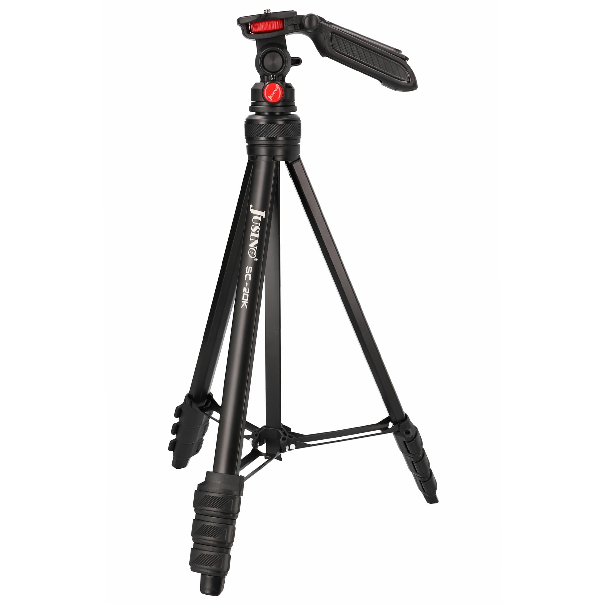 JUSINO Lightweight Traveller Tripod 4 Segments up to 139 cm Aluminium Max. 2.5 kg SC-20K
