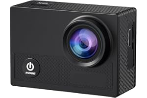 Hiicam Action Camera Speed 60 4K60FPS 48MP WiFi with 2.35" HDR Touch Screen EIS 8X Zoom Remote Control,Bare Machine Waterproof 33FT with Waterproof Case 131FT, 2x2150mAh Battery - Gentle Black