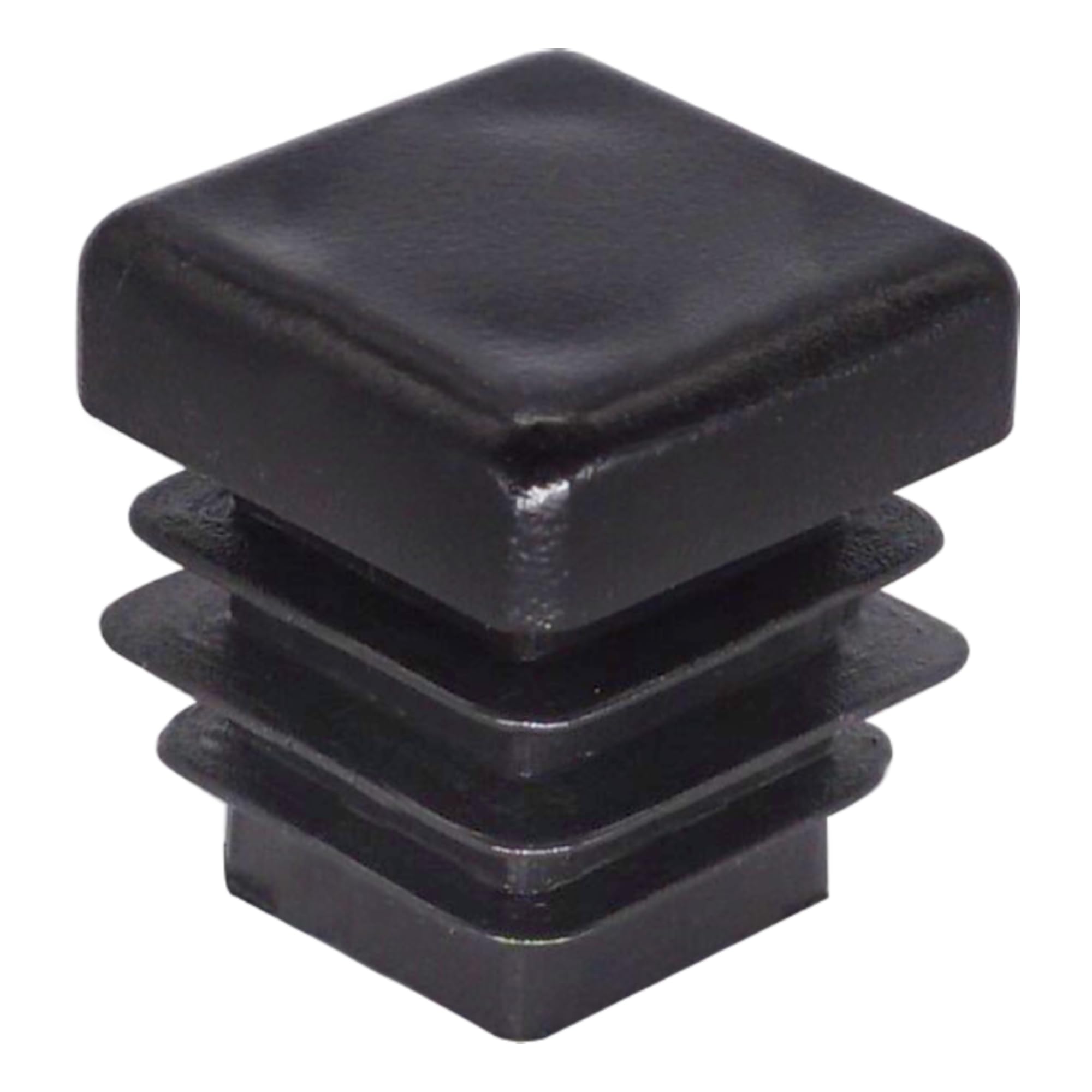 SKIR'CO (40 pcs) Square Plastic Plugs 16 x 16 mm, Mat Tube End Caps, Square Tube Inserts, Fence Post Plugs, Black RAL 9005
