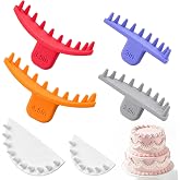 Hushee 6 Pcs Cake Arch Guide Tool Multiple Sizes Swag Marker Tool | Cake Decorating Tools, Piping Guide with Notched Spacing Markers, Ruffle Guide Stencil for Beginners and Bakers