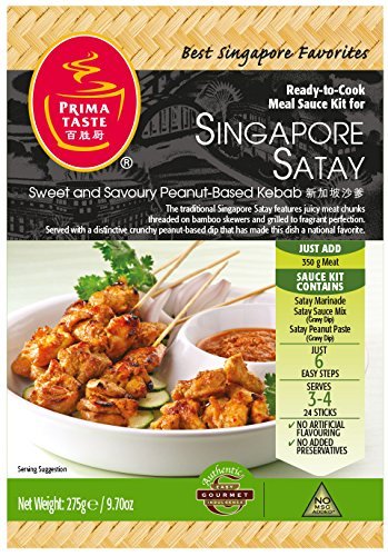Prima Taste Ready to cook sauce kit for Singapore Kebab Satay (4 Pack)+ One NineChef Spoon