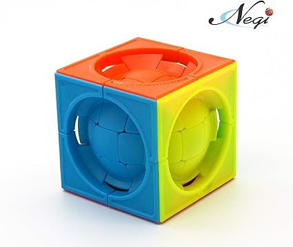 Negi LimCube Deformed 3x3x3 Centrosphere Stickerless Cube Puzzle - Twist Cube Puzzles, Smart Brain Teaser Toy Game for Kids Gifts (LIM Cube)