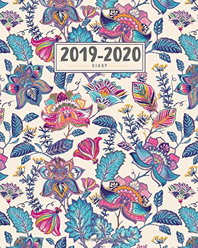 2019-2020 Diary: September - September with UK Holidays | A4 Week to View | Vintage Boho Floral (Rocket Studio Vintage Planners UK)