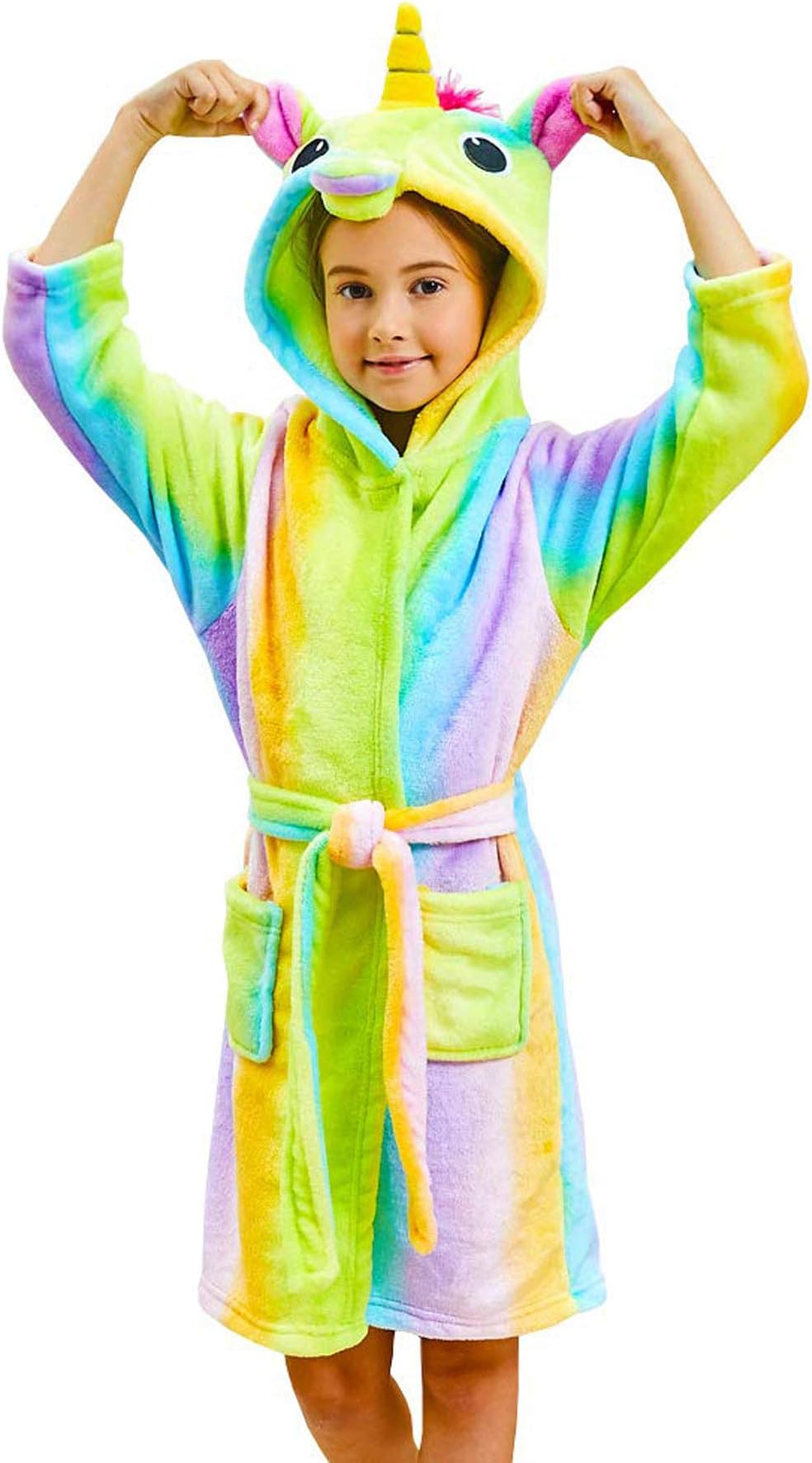 Baby Boys and Baby Girls Plush Fleece Bathrobes Hoodie