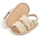 Ohwawadi Baby Boys Girls Sandals Soft Sole Summer Infant Wedding Dress Flat Shoes Beach Sandal Newborn Crib Shoes First Walkers