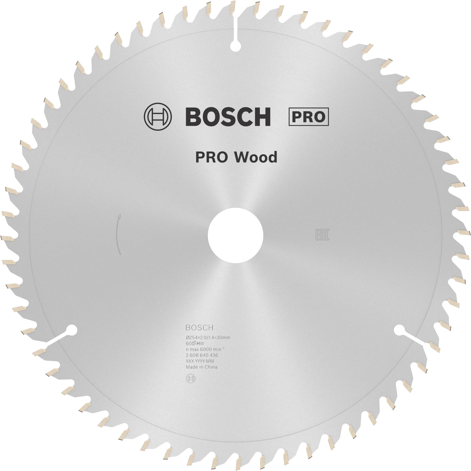Bosch 1x PRO Wood Circular Saw Blade for Corded Mitre Saws (for Softwood, Hardwood, Ø mm, Professional Accessory Mitre Circular Saw)