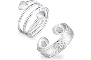 Feraco Magnetic Copper Rings for Women-Magnetic Rings Powerful 3500 Gauss Magnetic Lymph Detox Fingers Ring-99.99% Pure Coppe