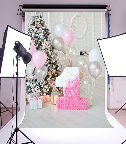 Amazon Com Aofoto 3x5ft Baby Girl 1st Birthday Backdrop Cake Smash