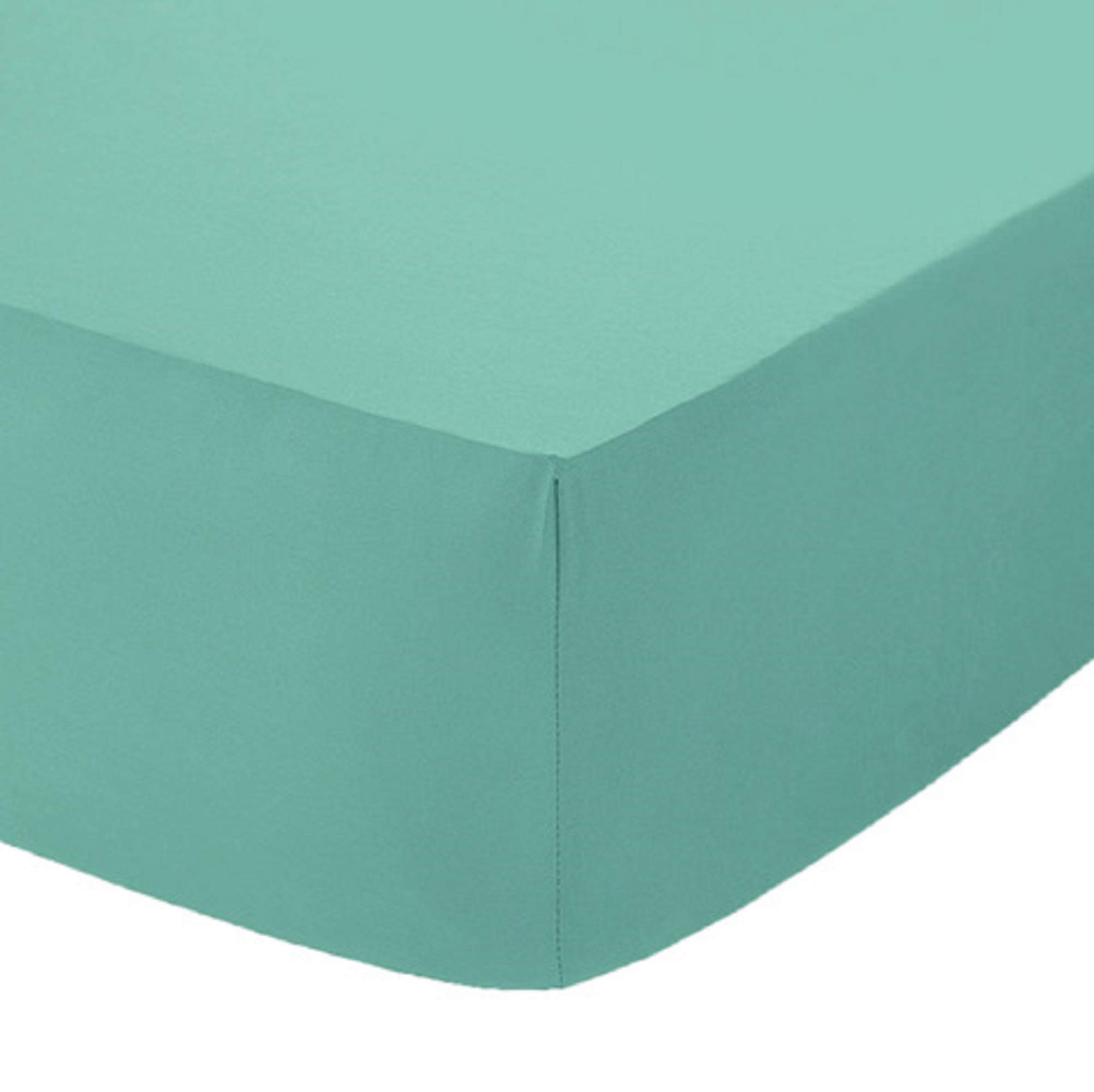 Comfy Nights Plain Dyed PolyCotton Fitted Sheet Or Pillow Pair, Single - Mint Green — image 1