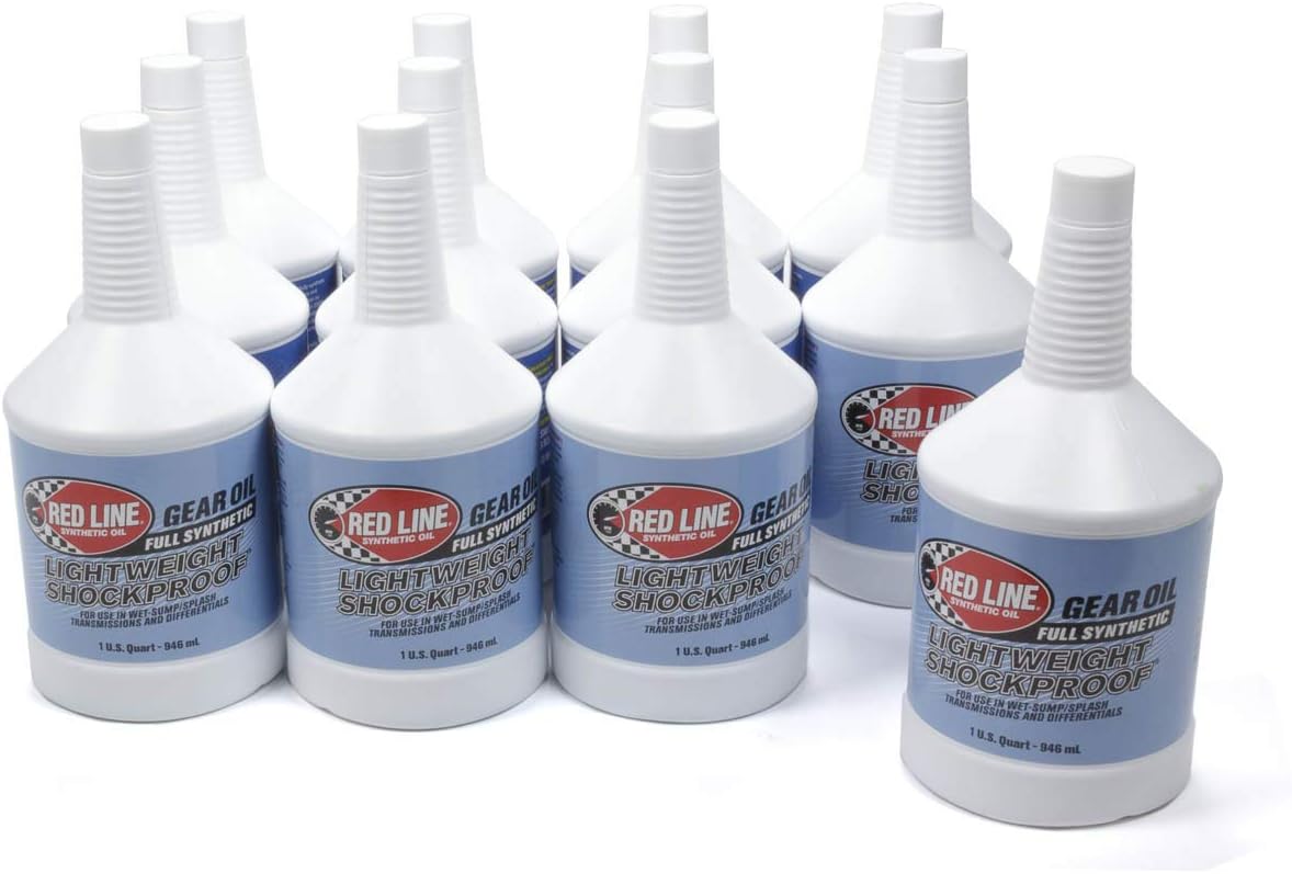 Red Line 58404 Lightweight ShockProof Gear Oil - 1 Quart, (Pack of 12)