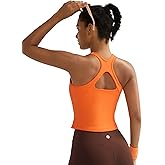 RUNNING GIRL Sports Bras for Women High Impact, Molded Cup Compression Running Tops with Removable Pads, Best for A-D Cup
