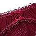 YiZYiF Sissy Pouch Panties Men's Lace Transparent Bikini Open Butt Bikini Thongs Wine Red Large(Waist 29.0-41.0