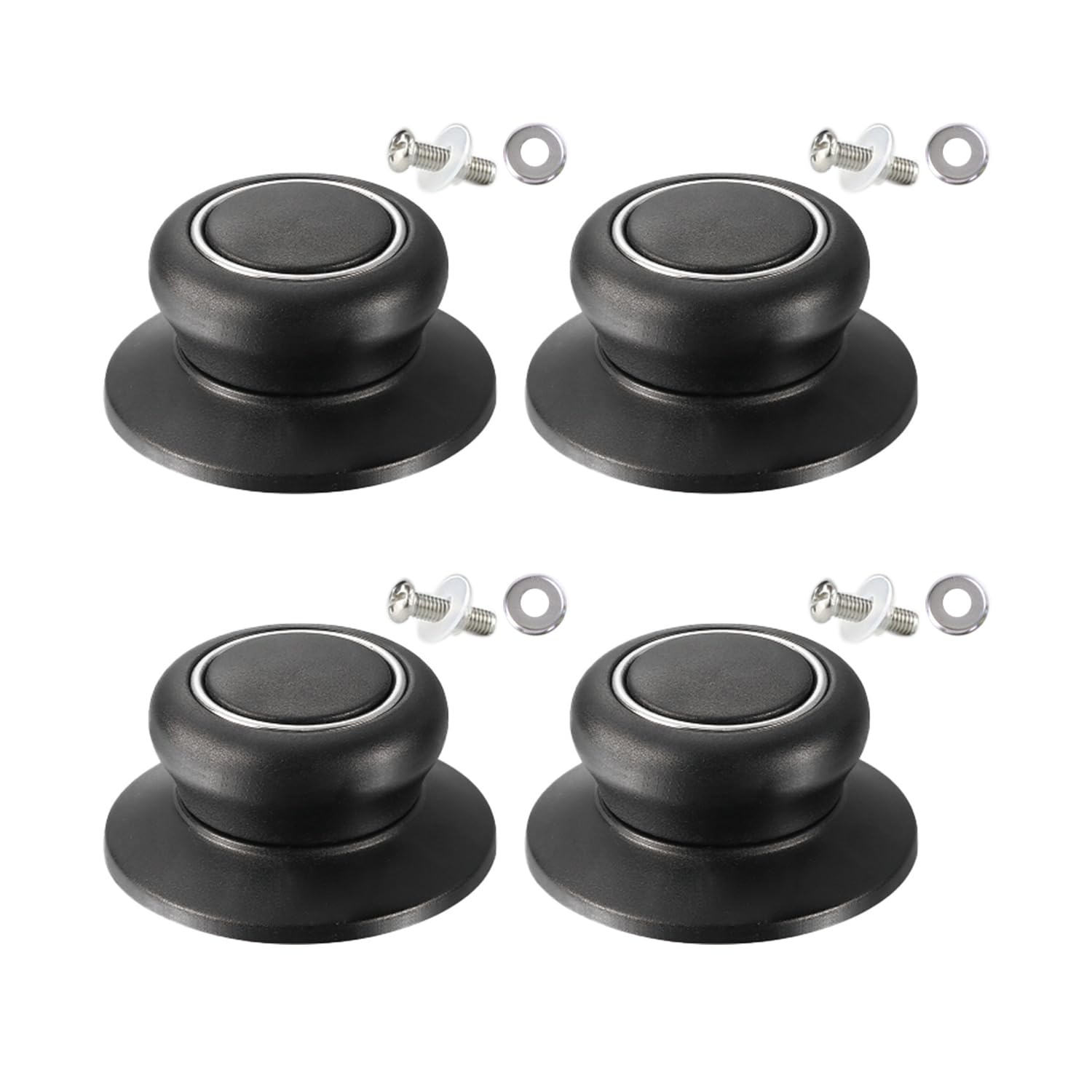 TYGFRT 4 Pieces Pot Lid Knob, Pot Lid Handle, Lid Replacement Parts, Pot Lid Handle, Universal Pot Handle Protection Accessories, Universal Lid Button, Pot Lid Handle Replacement Parts