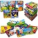 PlayShire Soft Books (0-3Yrs). Activity Crinkle Books, Non-Toxic Cloth Books Set for Newborns, Infants & Toddler Toys. Interactive Baby Girl & Baby Boy Toys Box. Baby Toys - 6 Books