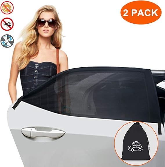 Car Window Shade (2 Packs), Universal Car Side Window