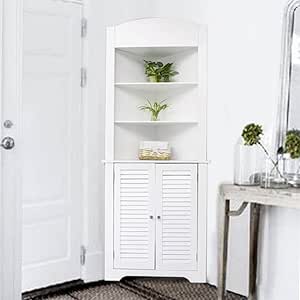 Mueble de almacenamiento Life Carver esquinero de color blanco; armario