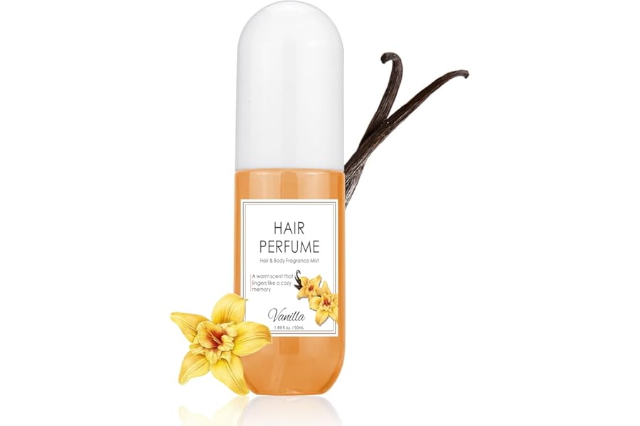 Agthyuve Hair Perfume for Women, Long Lasting Pheromone Perfume Spray Deodorizer Refresher, Fresh Warm Sweet Vanilla Fragrance, Nourishing and Hydrating Portable Daily Hair & Body Mist 50 mL