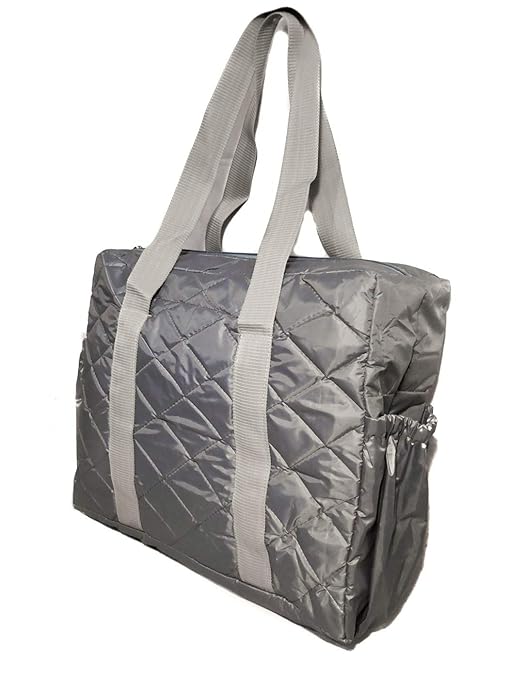 large grey tote bag