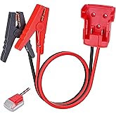 Sejaede Jumper Cables with Alligator Clips Compatible with Milwaukee M18 18V Battery, 2ft 8AWG Silicone Wire Jumper Starter Clamps, Automotive Booster Cable for Jump Starting Car Using Tool Battery