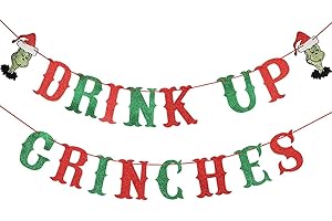 LEESKY Red and Green Merry Christmas Grinches Banner Grinch Christmas Banner Grinch Christmas Decorations Banner for Grinch Christmas Party Supplies Grinchmas Christmas Party Decorations
