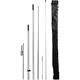 LookOurWay Feather Flag Pole Kit - 13 Feet Tall Swooper Flag Pole Kit with Rotating Ground Spike - Banner Flag Pole for 12ft Arc Shaped Outdoor Advertising Flags