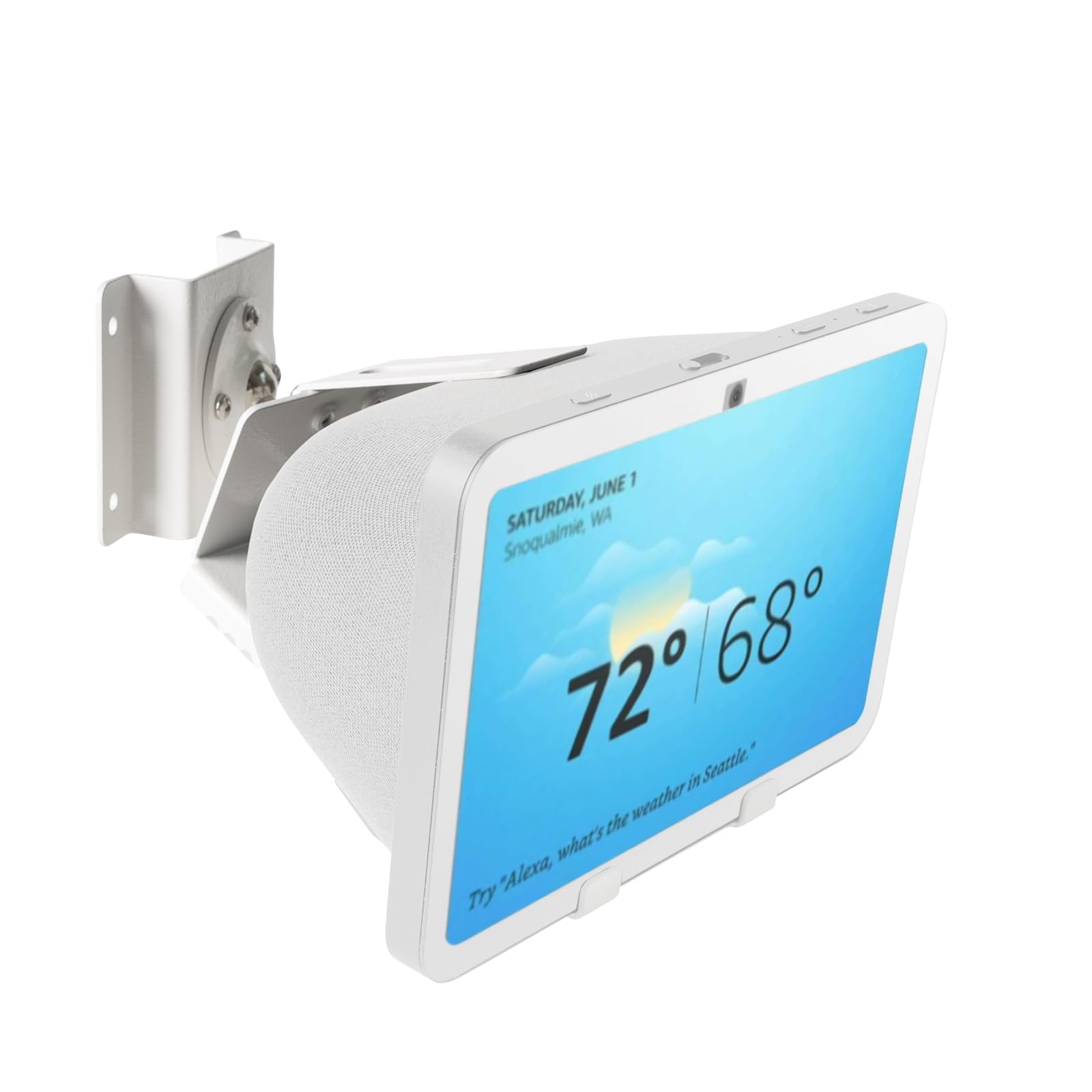 shinar Metal Wall Mount stand bracket for Sh0w 8 (3rd Generation) Swivels up to 360°, Tilts -50°/+50° Accessories for Sh0w 8 3rd Generation with Cable Management (White)