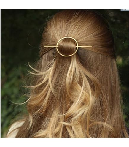 Amazon.com : DoubleNine Open Circle Hair Slide Hair Clip  display picture 1
