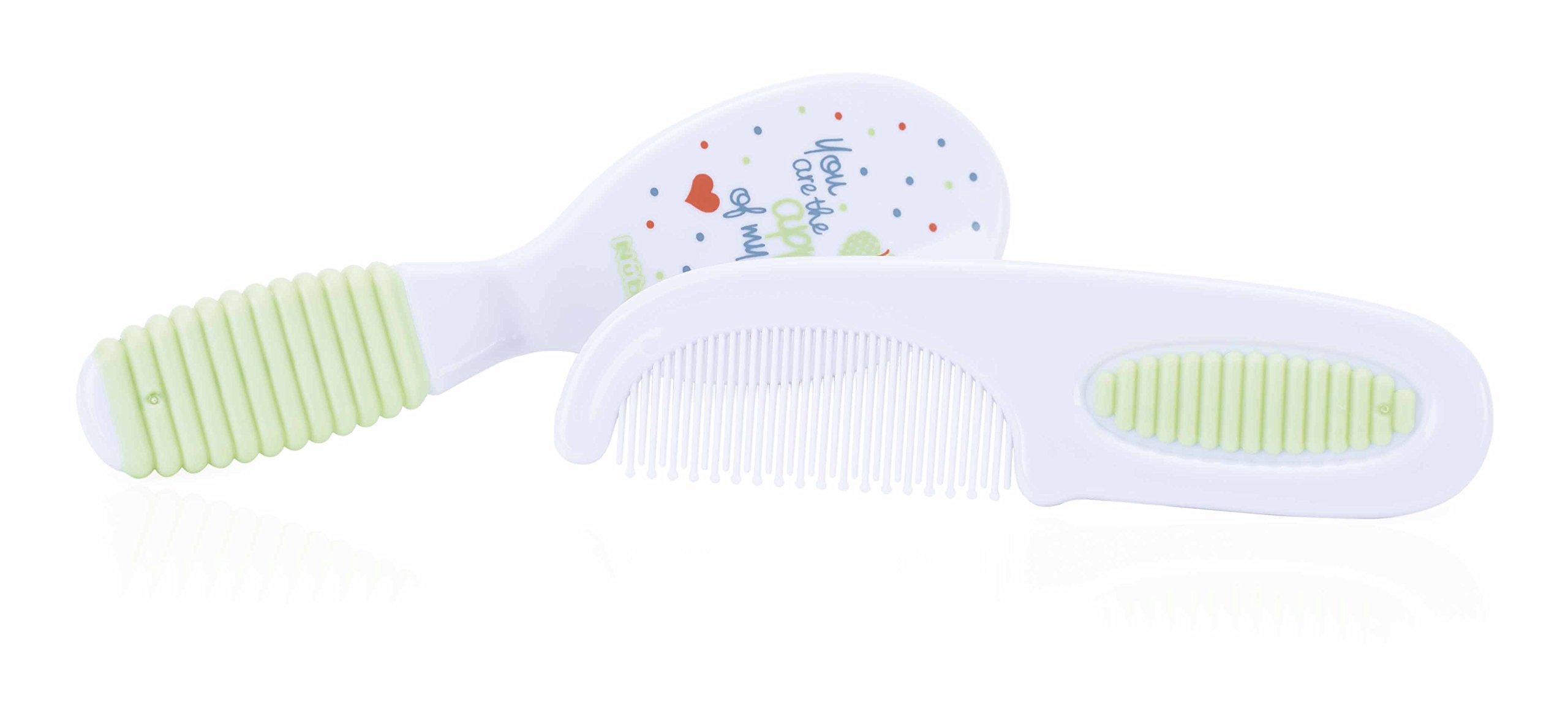 Nûby ID711GREEN-LM Unisex Brush and Comb