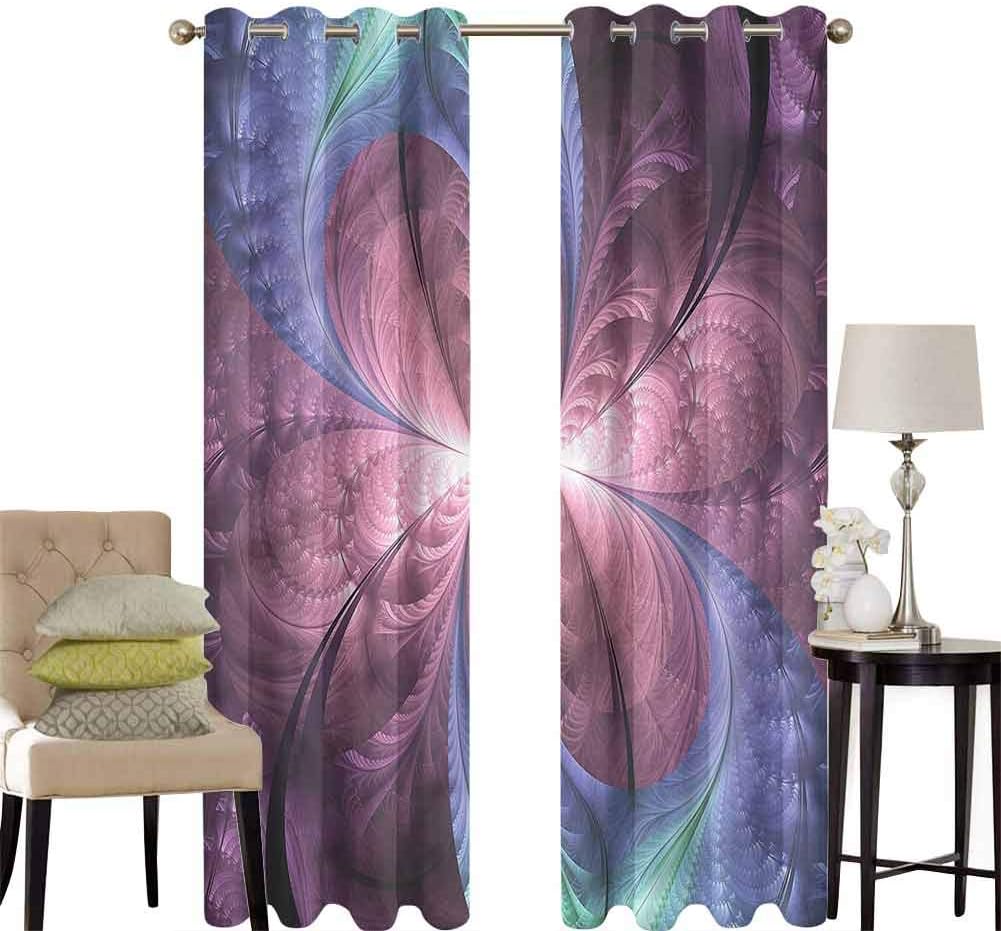 hengshu Trippy Art Patio Cortinas de Puerta para recámara Cuervo