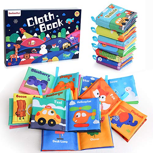 Baby's First Soft Books with Rustling Sound,Non-Toxic Cloth Books Toy Set for Newborns, Infants, Toddlers & Kids.Perfect for Baby Toy Gift Sets Baby Shower -Pack of 6 - Thumbnail 2