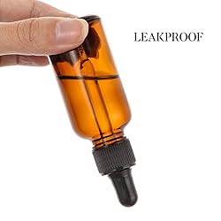 24 Pcs, 2 oz Dark Amber Dropper Bottles with 6