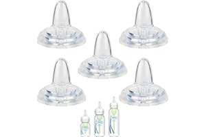 XUNICUTE Sippy Nipple for Dr. Brown's Narrow Bottle & Sippy Spout Bottle, Soft 100% Silicone Baby Bottle Straw Nipple, 6m+, 6 Count