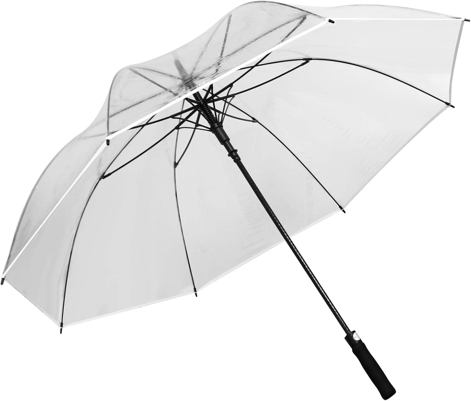 LeanKing 62 Inch Clear Golf Umbrella Transparent Wedding Auto Open