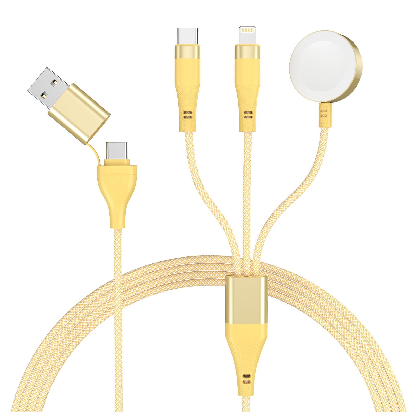 Photo 1 of 3 in 2 Multi Charging Cable for Apple Watch Charger Fast Charging iWatch Charger Travel USB C/Lightning/Micro Compatible with iWatch Ultra/Series 10/9/8/7/6/SE2/5/4/3/2 & iPhone 16/15/14/Galaxy-6FT