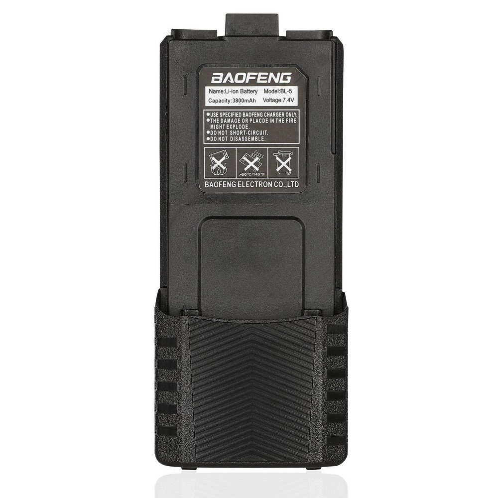 Baofeng BL-5L 3800mAh Extended Battery Compatible with UV-5R UV-5RTP UV-5R Plus BF-F8HP, BF-F9 Two Way Radio Walkie Talkie