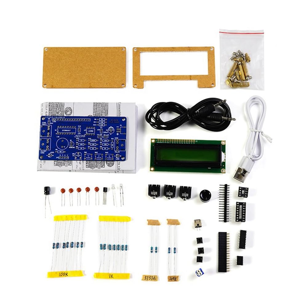 YEHEI CW Morse Code Decoder DIY Kit CW Trainer Morse Code Decoder DIY Electronic Component Kit with Digital LCD