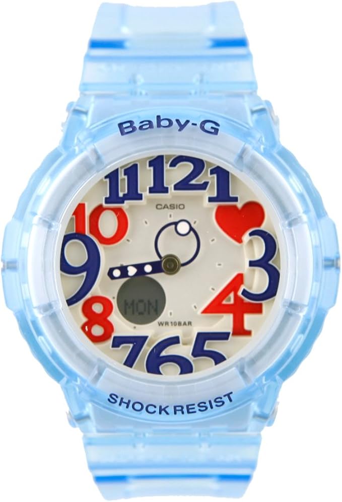 Casio Women's BGA1312B BabyG Marine Resort Clear Blue Digital Watch